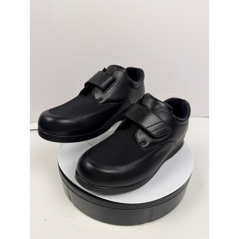 DREW Orthopedic Black Stretch Adjustable Strap Walking Shoes Women's 10 Wide